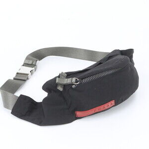 Pradasports Prada Sport 4VA125 2-Way Body Bag, Waist Pouch, Shoulder Black, M...